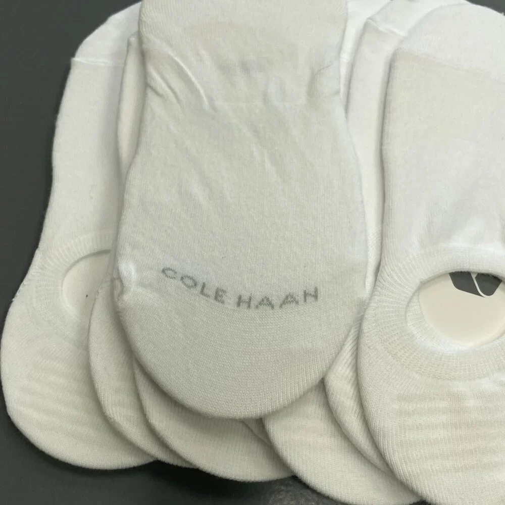 NWOT Cole Haan 8 Pairs Women's Liner Socks Size 4-10 White